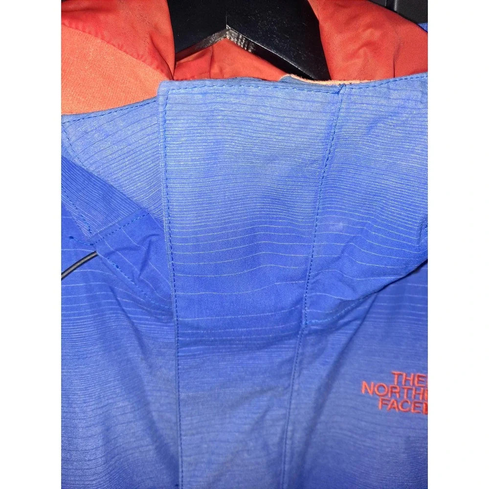 The North Face Blue Ombre Ski Jacket Mens Small Hooded Technical Shell Orange